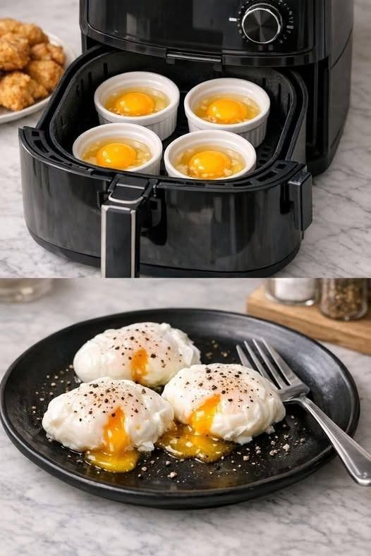 Air Fryer Poached Eggs - Healthy Diet Recipes World