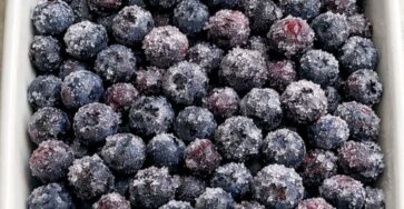 Dump frozen raw blueberries straight into the casserole dish with 3 simple ingredients and watch your husband go back for thirds of this unbelievable